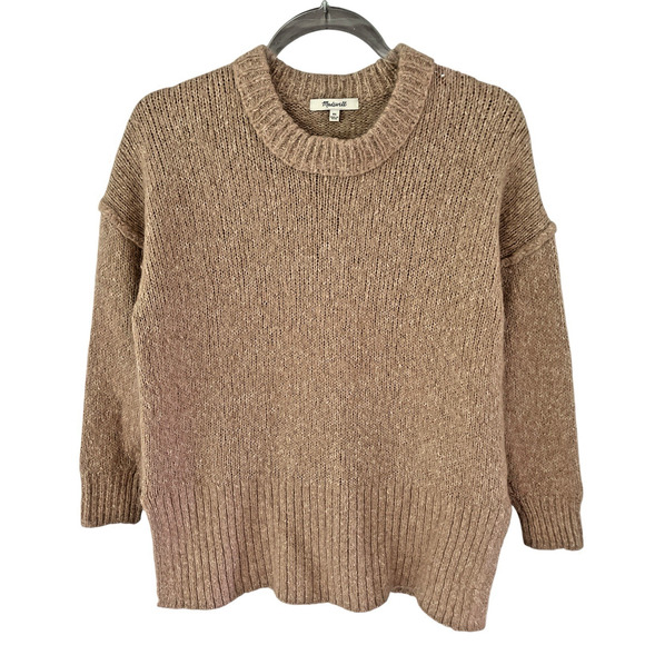Madewell Women's Baxter Sweater Tunic XS Oversized Cozy Beige Long Sleeve - Picture 1 of 6